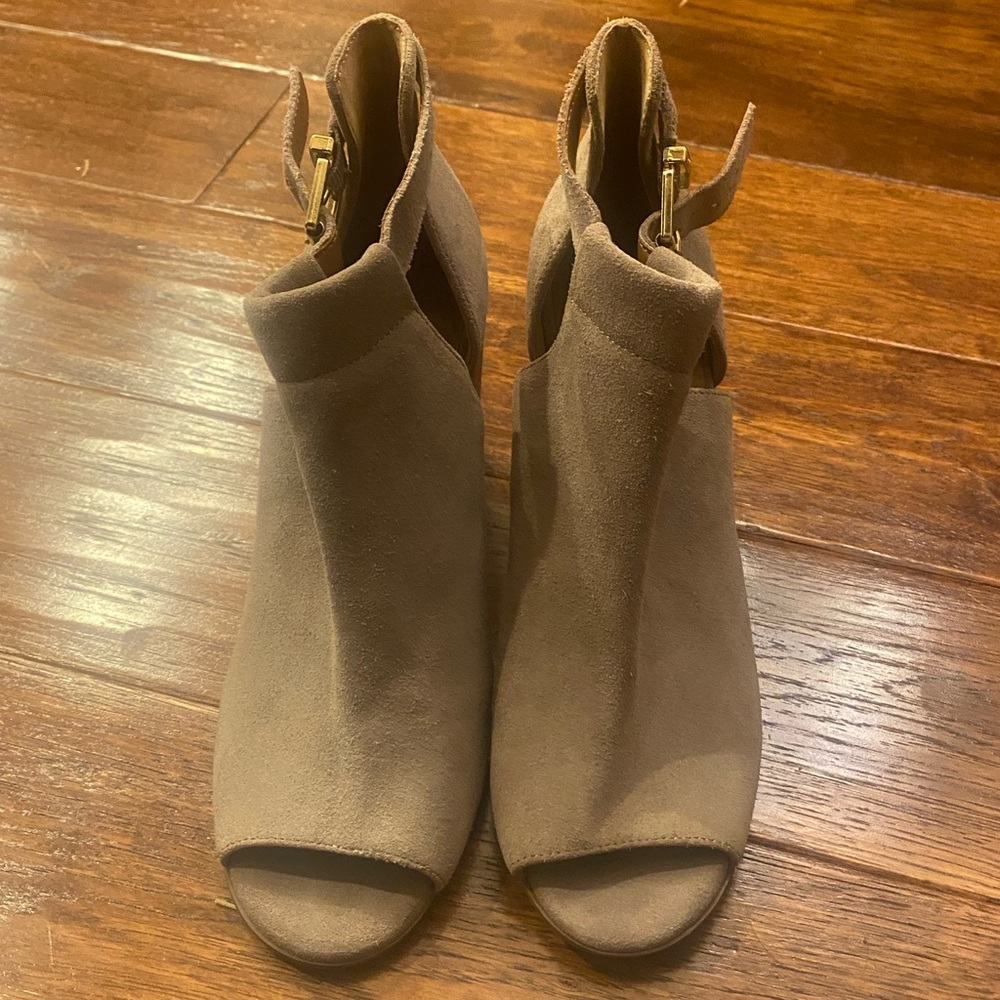 Open toed booties